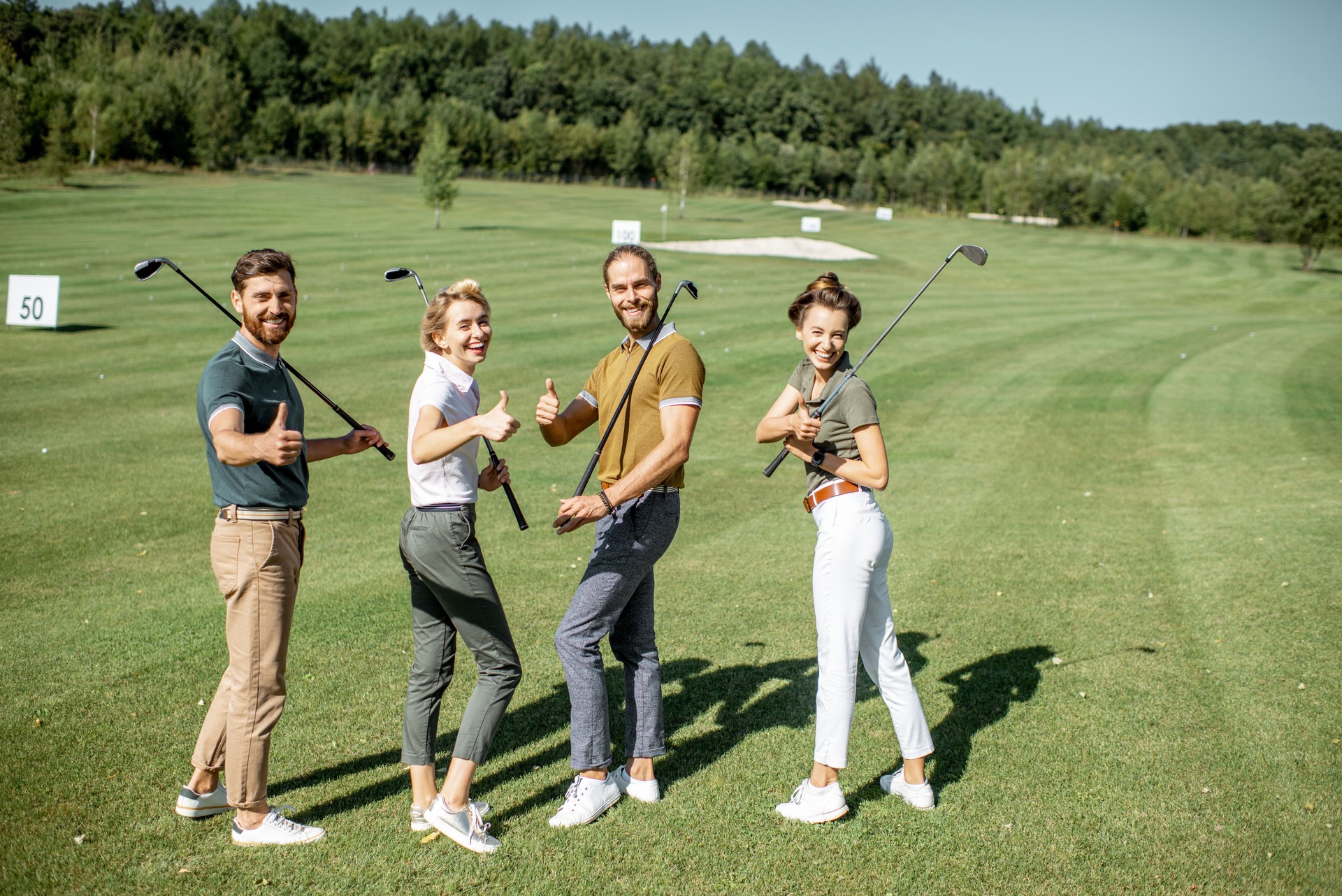 Friends on the golf course