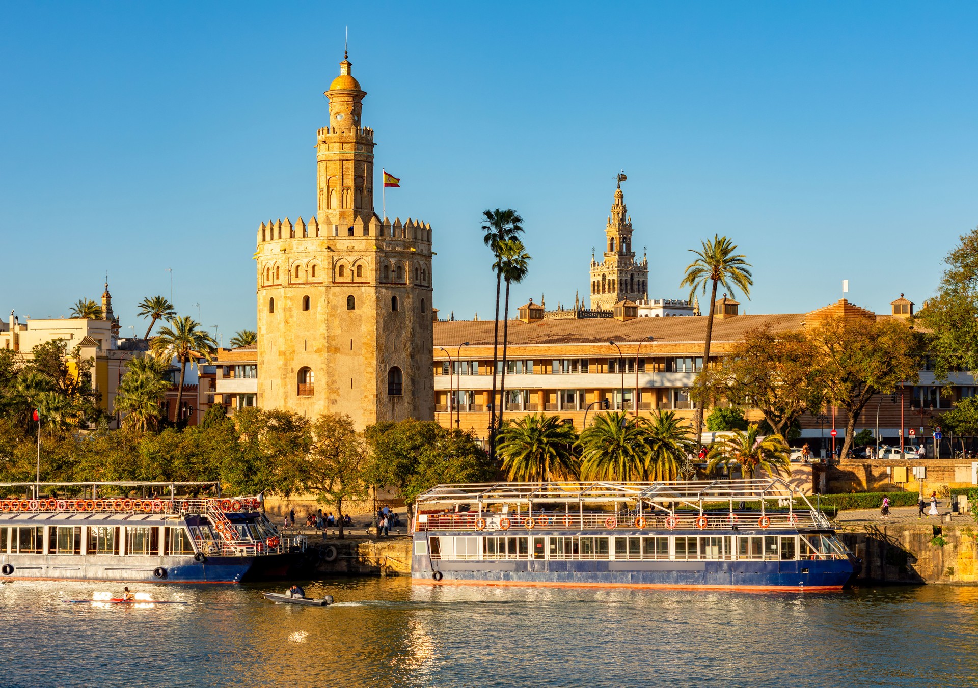 Tower of Gold (Torre del Oro) on Guadalquivir river embankment, Spain